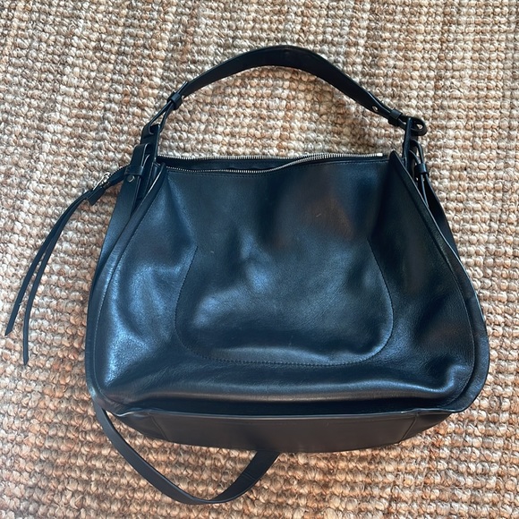 FINAL 💓💓 Black Leather ALL SAINTS Bag - cross body AND over shoulder ✨ - Picture 2 of 8